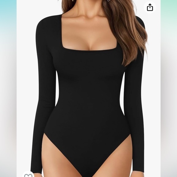 mangopop Tops - Mango pop square neck bodysuit